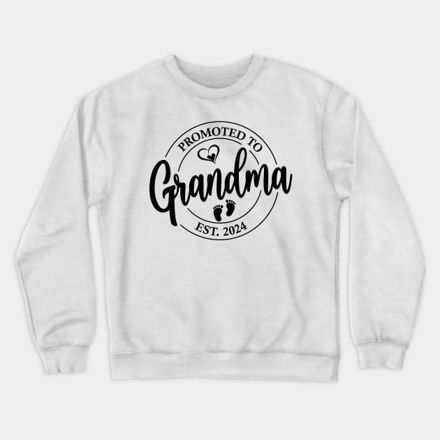 Promoted to Grandma est. 2024 Crewneck Sweatshirt by RockyDesigns